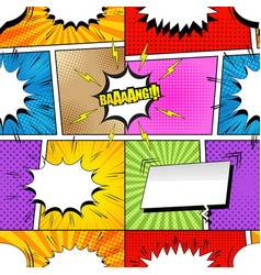 Comic book elements collection Royalty Free Vector Image