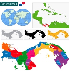 Panama map Royalty Free Vector Image - VectorStock