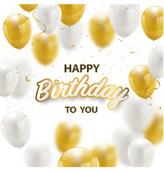 Happy birthday greeting card version design Vector Image