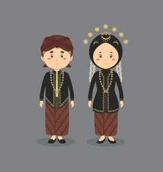 Character wearing east java traditional dress Vector Image