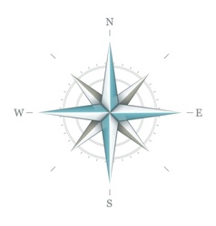 Antique wind rose symbol for Royalty Free Vector Image