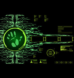 Hud virtual futuristic elements set green object Vector Image