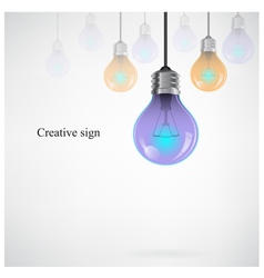 Creative light bulb idea concept background design