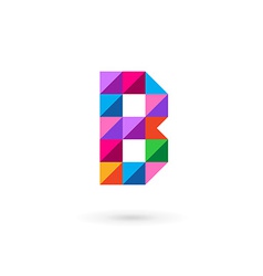 Letter b mosaic logo icon design template elements