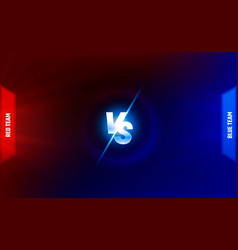 Versus game cover banner sport vs team concept Vector Image