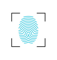 Id app icon fingerprint Royalty Free Vector Image