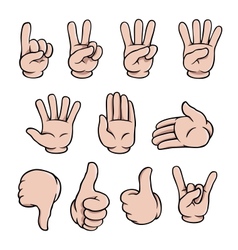 Cartoon hands set Royalty Free Vector Image - VectorStock