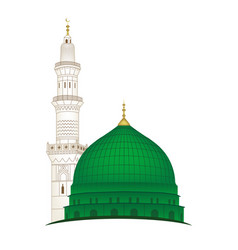 Gumbad e khazra and kaaba tullah Royalty Free Vector Image