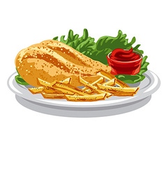 Chicken breast Royalty Free Vector Image - VectorStock