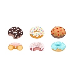 Set donuts Royalty Free Vector Image - VectorStock