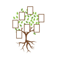 Family tree template design Royalty Free Vector Image