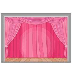 Scarlet curtains Royalty Free Vector Image - VectorStock