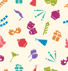 Seamless Funny Texture with Party Hats and Sweets Vector Image