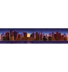 Constructor for night city background easy to Vector Image