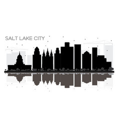 Salt lake city utah skyline city silhouette Vector Image