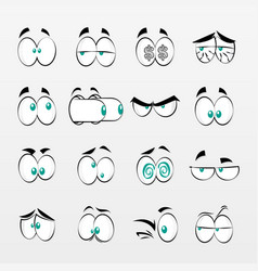 Variety facial eyes set Royalty Free Vector Image