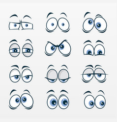 Variety facial eyes set Royalty Free Vector Image