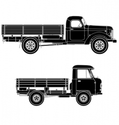 Trucks silhouettes Royalty Free Vector Image - VectorStock