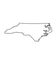 State map of North Carolina by counties Royalty Free Vector