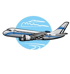 Passenger airplane Royalty Free Vector Image - VectorStock