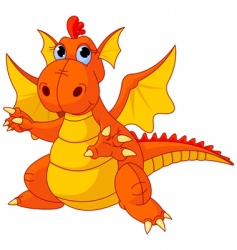 Cartoon baby dragon Royalty Free Vector Image - VectorStock