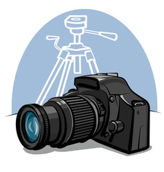 Professional photo camera Royalty Free Vector Image