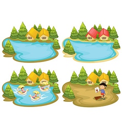 Cartoon Lake Background Vector Images Over 5 700
