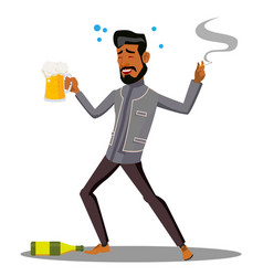 Drunk with bottle Royalty Free Vector Image - VectorStock