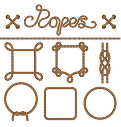 Ropes and knots Royalty Free Vector Image - VectorStock