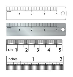 Metric imperial rulers centimeter and inch Vector Image