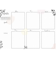 Printable a4 paper sheet for movies tracker Vector Image