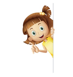 Young cute cartoon girl Royalty Free Vector Image