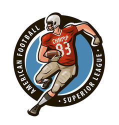 American football player emoticon Royalty Free Vector Image