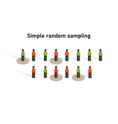 Purposive sampling sample taken from a group Vector Image