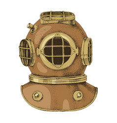 Cartoon diving helmet Royalty Free Vector Image