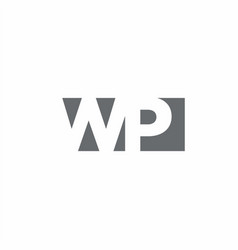 Wp logo monogram design template Royalty Free Vector Image