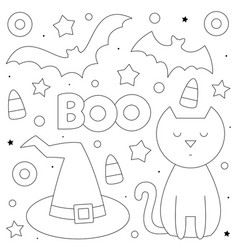 Halloween coloring page Royalty Free Vector Image