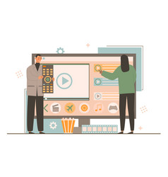 Smart tv concept Royalty Free Vector Image - VectorStock