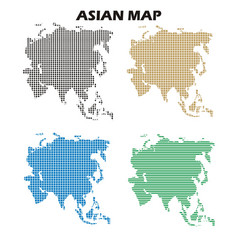 Asian map Royalty Free Vector Image - VectorStock