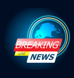 Breaking news blue background Royalty Free Vector Image