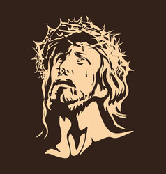 The face of jesus christ Royalty Free Vector Image