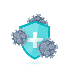 Immune system icon in cartoon style Royalty Free Vector