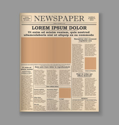 Newspaper Template Vector Images Over 9 900