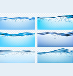 Lake underwater surfaces relax blue horizon Vector Image