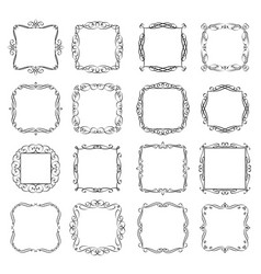 Decorative frames and border standard rectangle Vector Image