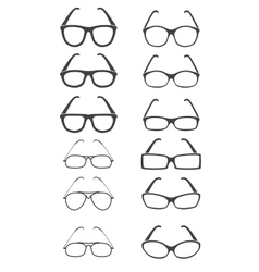 Set of eyeglasses Royalty Free Vector Image - VectorStock