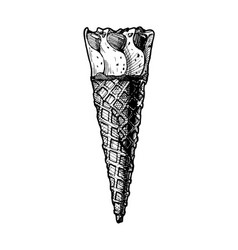 Ice Cream Cone Drawing Vector Images Over 4 300