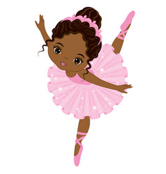 Cute little african american ballerina Royalty Free Vector