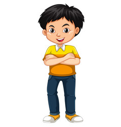 Boy with happy face Royalty Free Vector Image - VectorStock