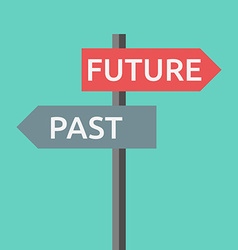 Now past future signs Royalty Free Vector Image